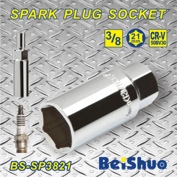 21mm 3/8"Drive Spark Plug Socket with Rubber Stop